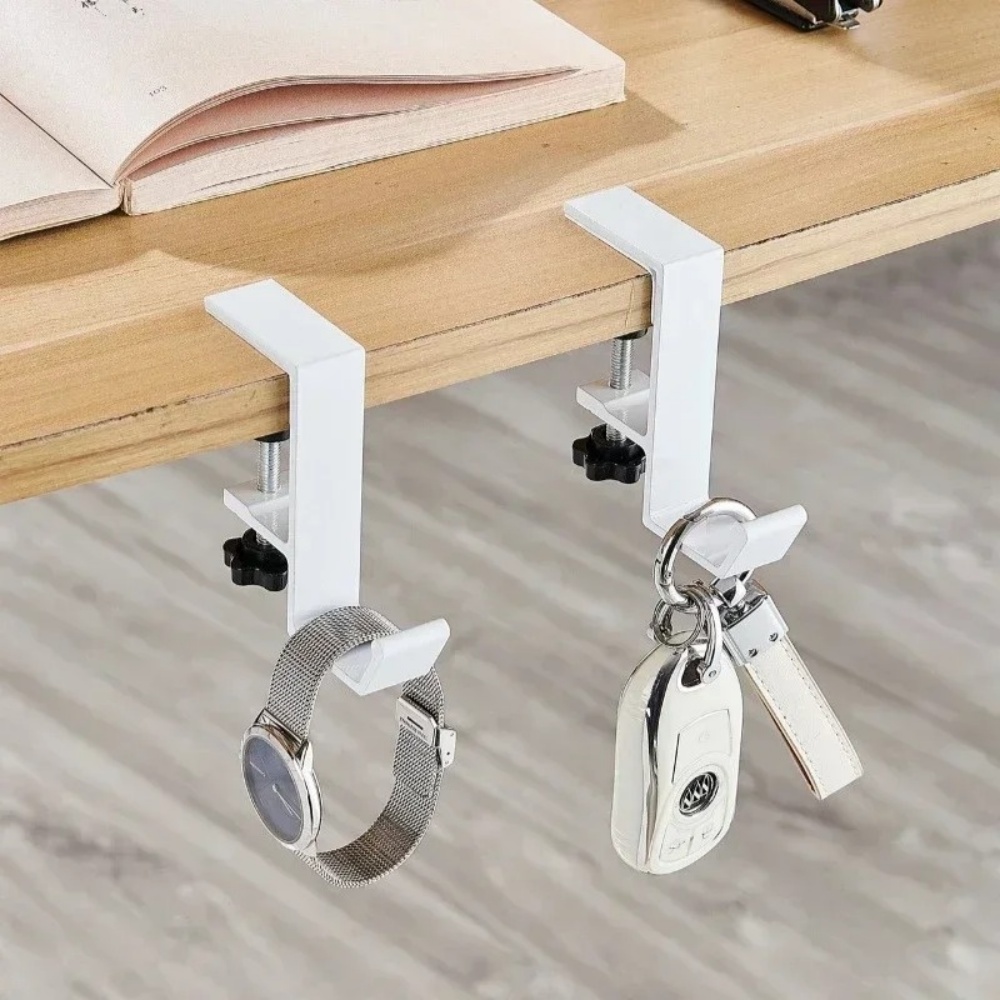 Pegboard Office Organizer - 1/2Pcs Punch-Free Adjustable Desk Hook Headset