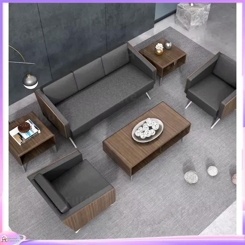 Office Furniture Custom - Modern 3 Seater Office Sofa Leather
