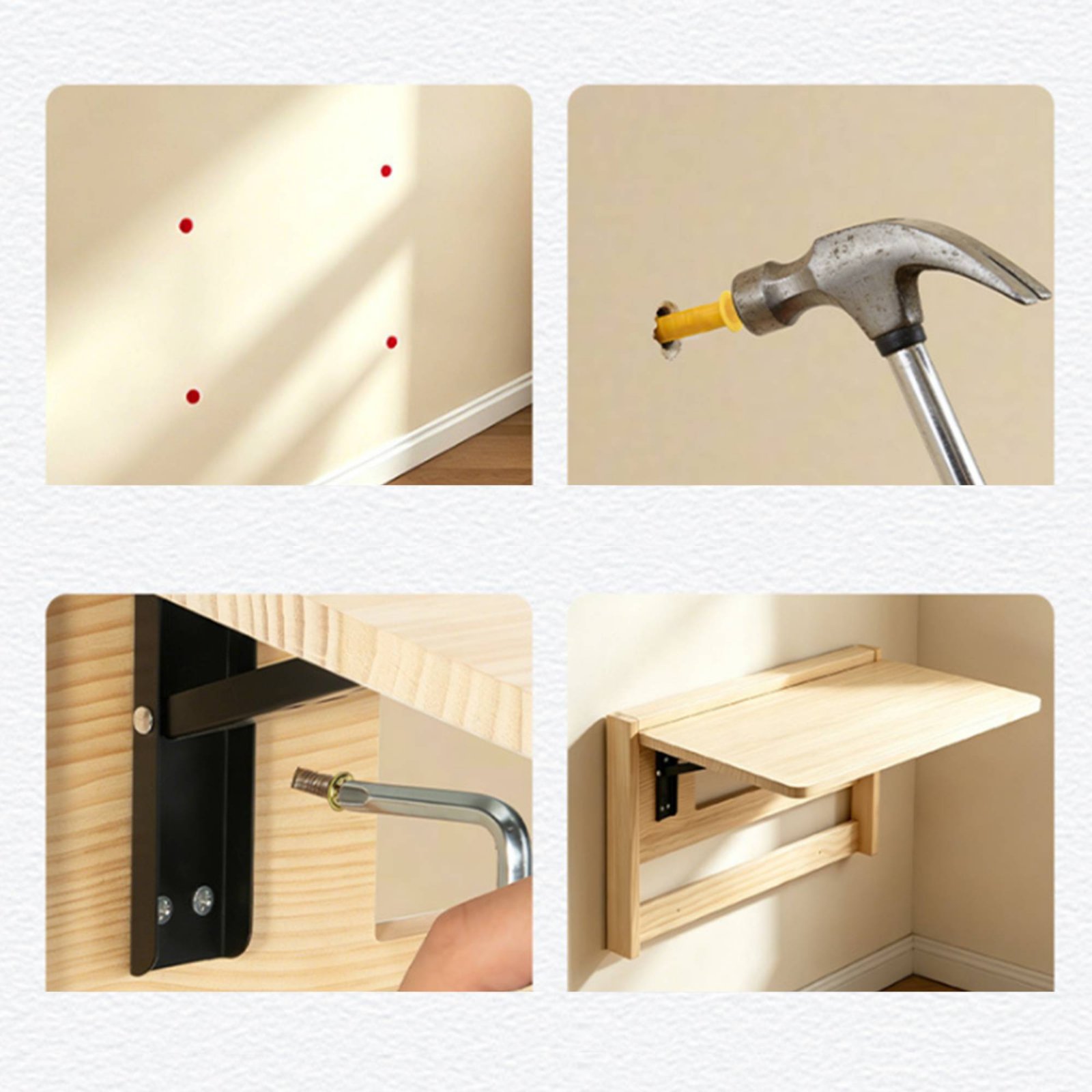 Wall Mounted Desk Fold - Wall Mounted Folding Desk Foldable Wooden