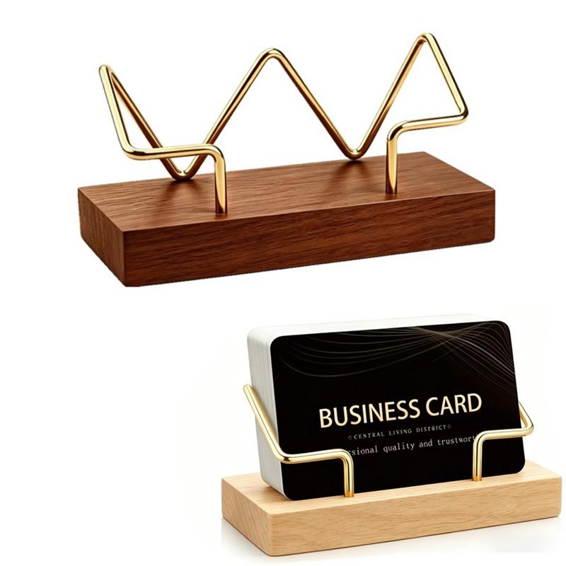 Pegboard Office Organizer - 【A8】Wooden Business Card Holder Organizer Office