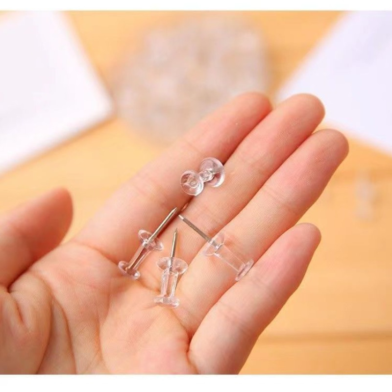 50/100Pcs Push Pins Transparen - đánh giá và giá Office Furniture Online