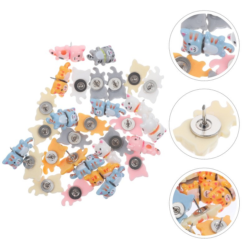 20Pcs Cute Resin Cat Push Pins - đánh giá và giá Office Furniture Online