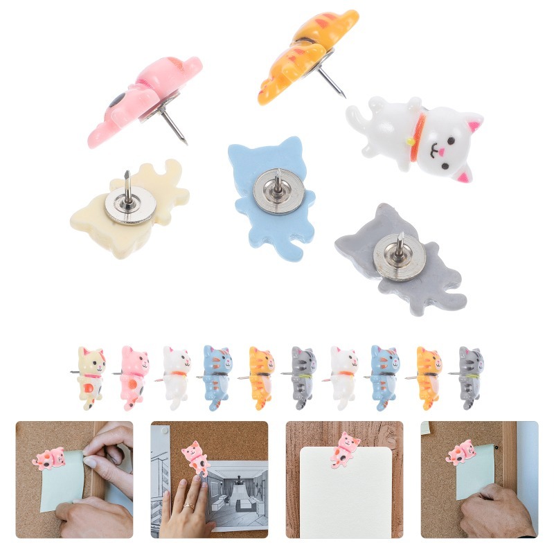 20Pcs Cute Resin Cat Push Pins - đánh giá và giá Office Furniture Online