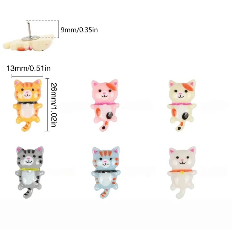 20Pcs Cute Resin Cat Push Pins - đánh giá và giá Office Furniture Online