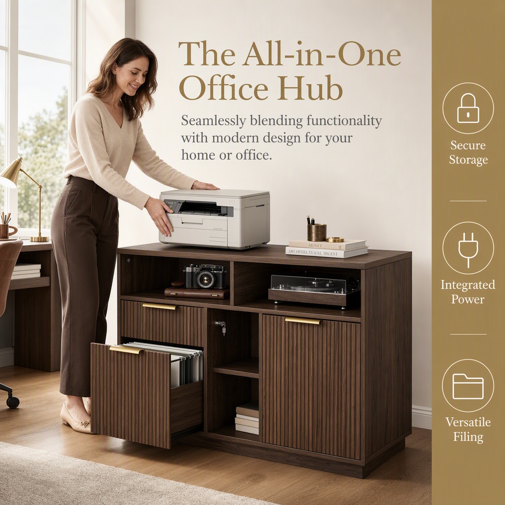 4 Drawer File Cabinet, Fluted  - đánh giá và giá Office Furniture Filing Cabinets