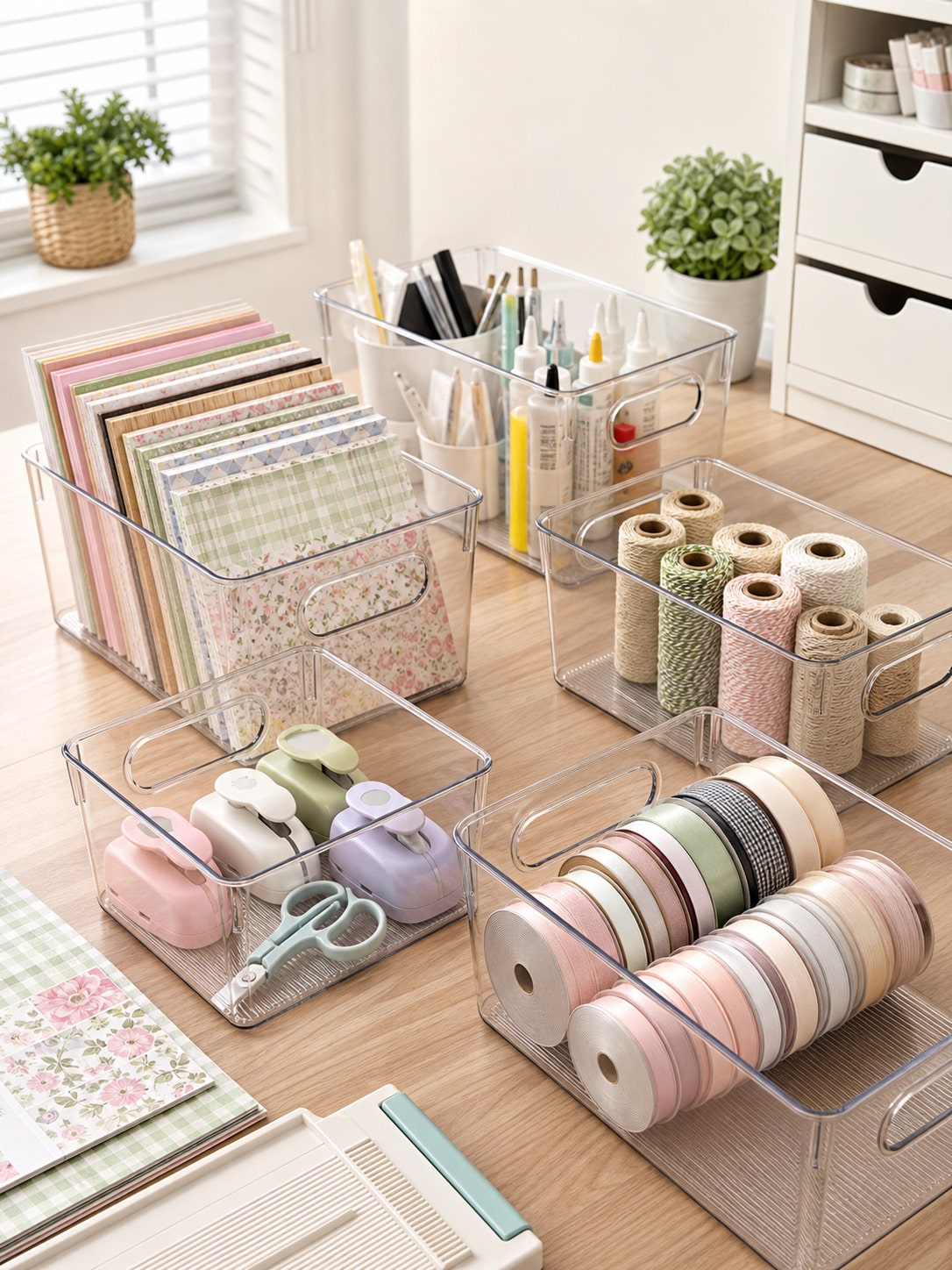 8-Pack Clear Storage Bins with - đánh giá và giá Pegboard Office Organizer