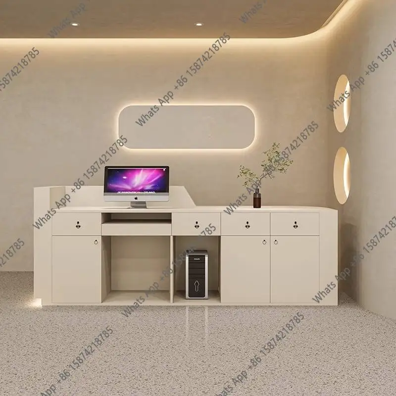 DC MT White Drawers Reception  - đánh giá và giá Office Furniture Logo