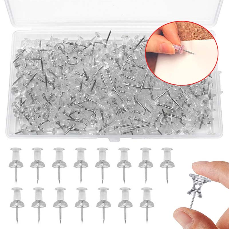 50/100Pcs Push Pins Transparen - đánh giá và giá Office Furniture Online
