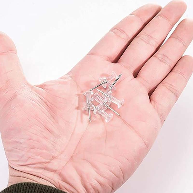 50/100Pcs Push Pins Transparen - đánh giá và giá Office Furniture Online
