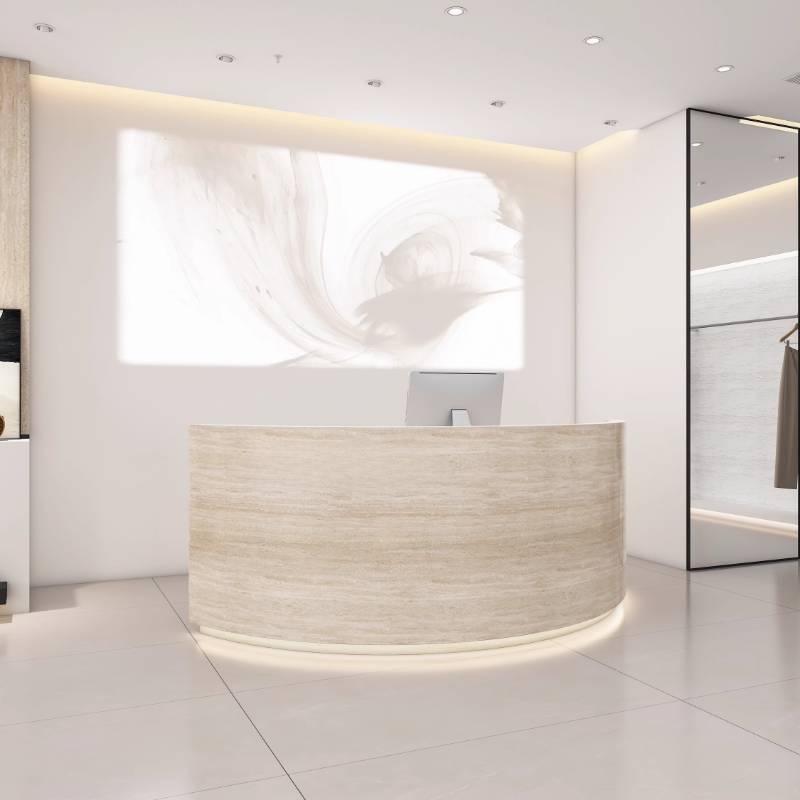 Design Logo Reception Desks Be - đánh giá và giá Office Furniture Logo