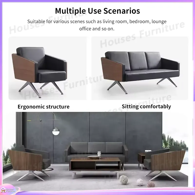 Modern 3 Seater Office Sofa Le - đánh giá và giá Office Furniture Custom