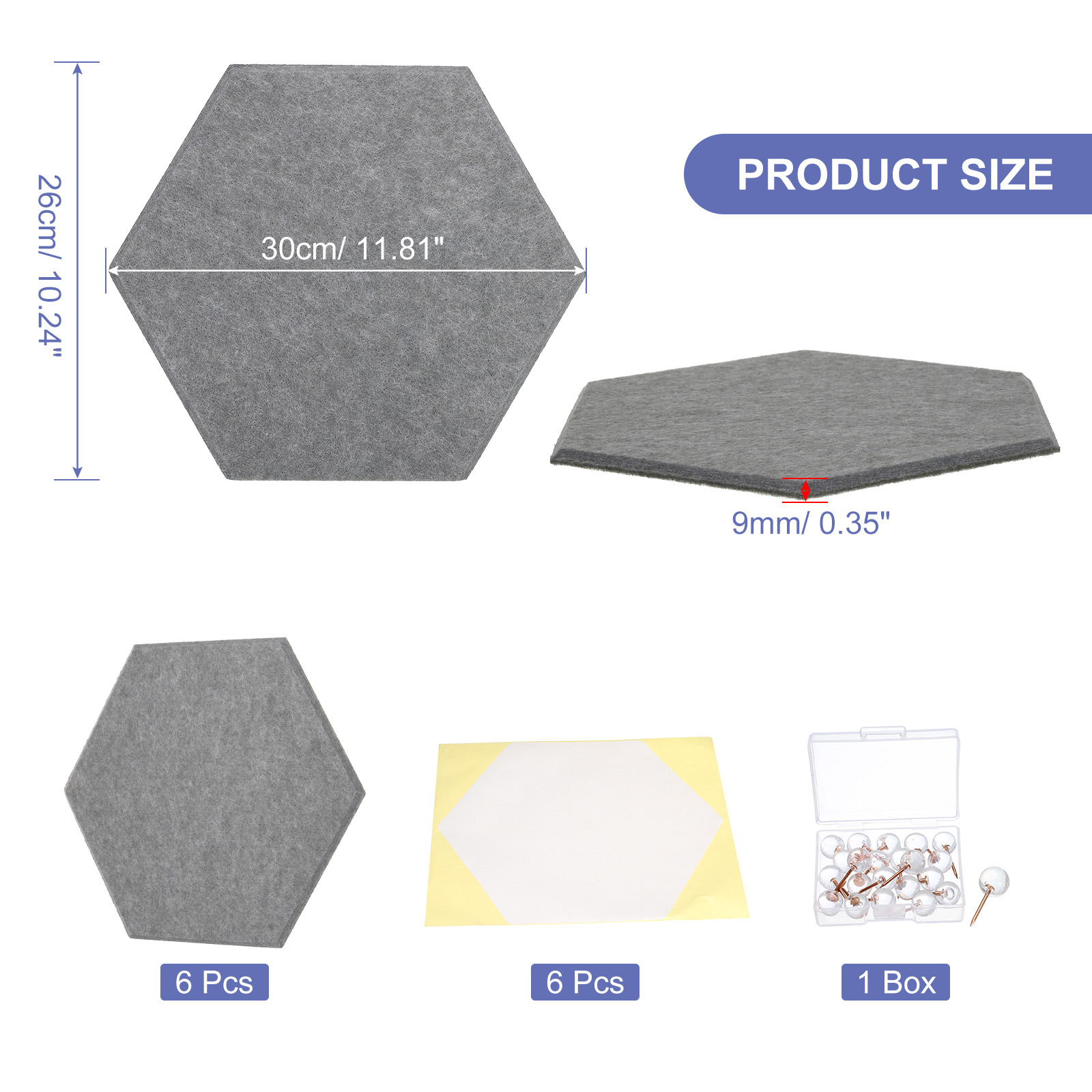 6Pc 30x26cm Felt Bulletin Boar - đánh giá và giá Office Furniture Online