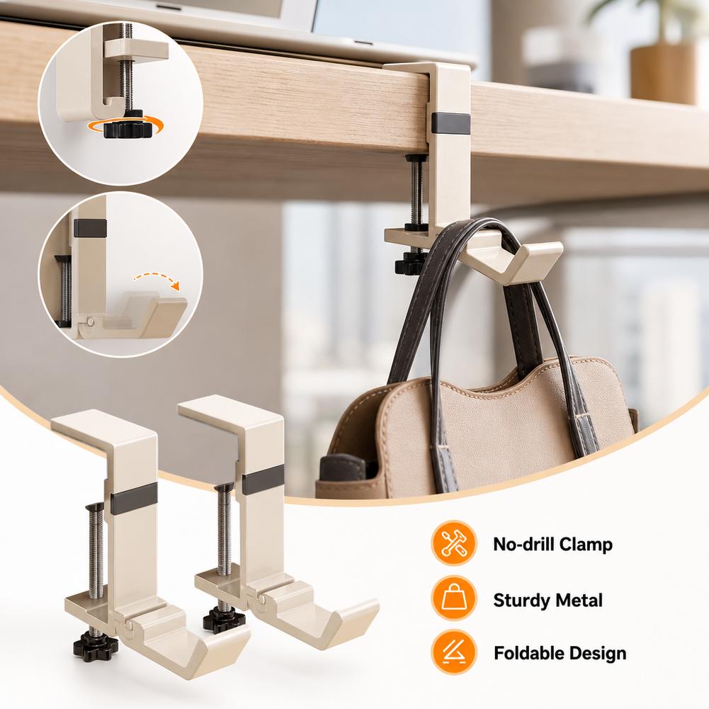 No Drill Foldable Desk Hook  C - đánh giá và giá Pegboard Office Organizer