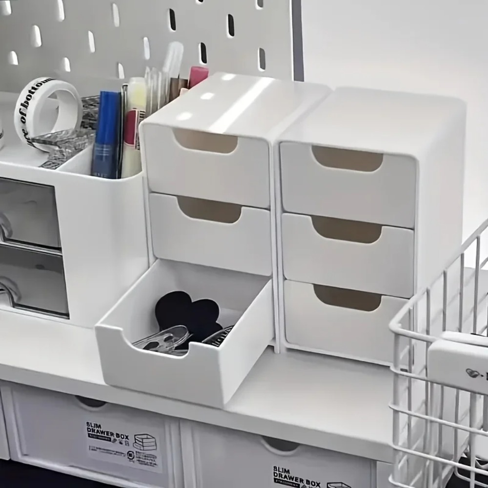 Chic 3-Tier Desk Organizer wit - đánh giá và giá Pegboard Office Organizer