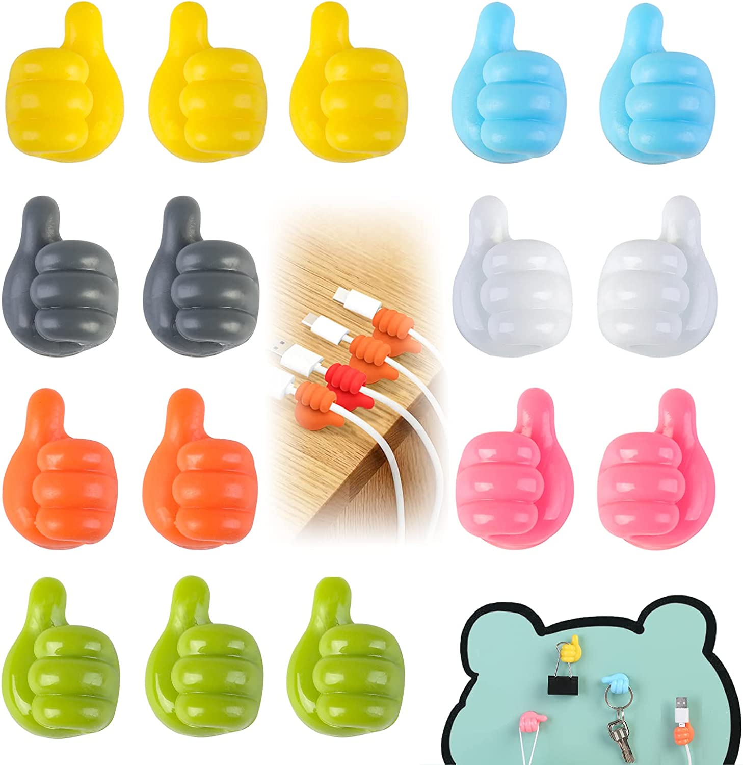 1-10PCS Thumb Up Cable Winder  - đánh giá và giá Pegboard Office Organizer