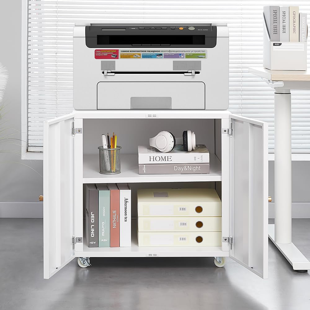 Metal Printer Stand with File  - đánh giá và giá Office Furniture Filing Cabinets