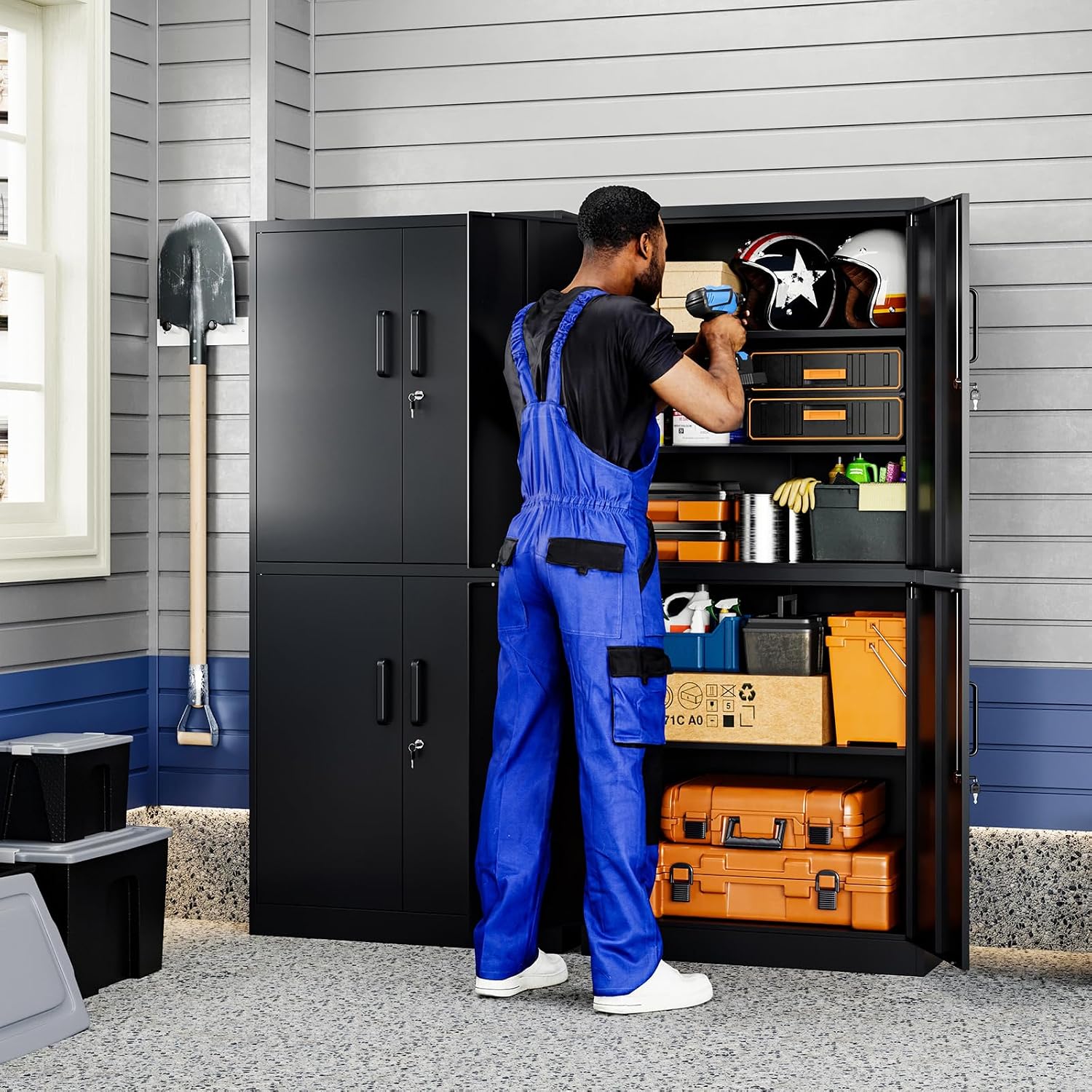 Metal Storage Cabinet 4 Doors  - đánh giá và giá Office Furniture Custom